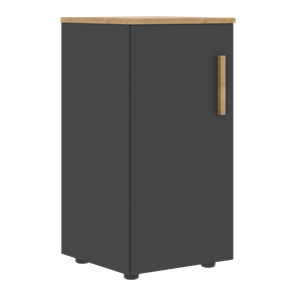 Шкаф колонна низкий с глухой левой дверью FORTA Графит-Дуб Гамильтон  FLC 40.1 (L) (399х404х801) в Первоуральске