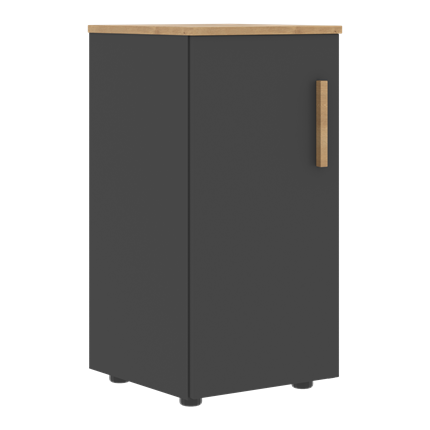 Шкаф колонна низкий с глухой левой дверью FORTA Графит-Дуб Гамильтон  FLC 40.1 (L) (399х404х801) в Кушве - изображение