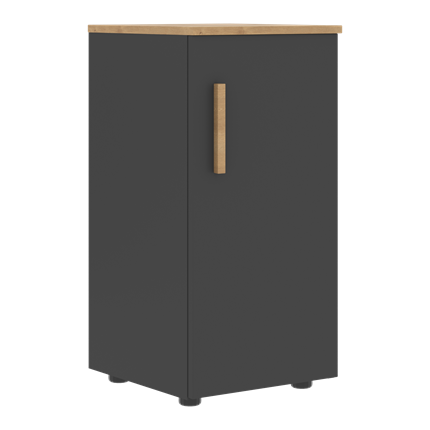 Низкий шкаф колонна с правой дверью FORTA Графит-Дуб Гамильтон  FLC 40.1 (R) (399х404х801) в Ревде - изображение