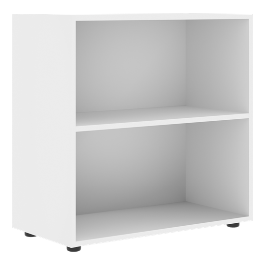 Шкаф широкий низкий с малыми дверцами FORTA Белый-Дуб Гамильтон FLC 80.1(Z) (798х404х801) в Кушве - изображение 1