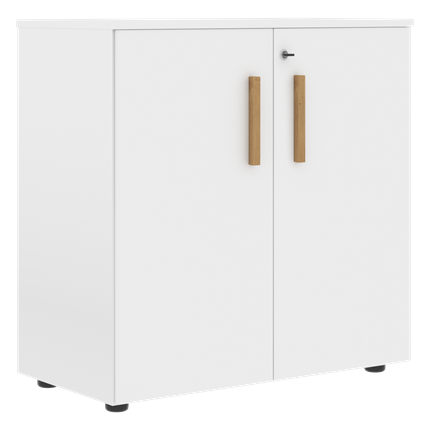 Низкий шкаф с малыми дверцами широкий FORTA Белый FLC 80.1(Z) (798х404х801) в Екатеринбурге - изображение