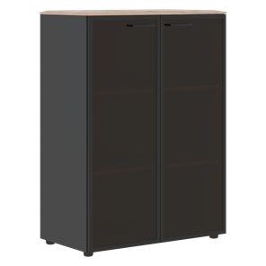 Шкаф JAY JMC 85.7 комбинированный с дверьми в металлической рамке 850х430х1165 Дуб Каньон/Антрацит в Екатеринбурге - предосмотр