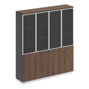 Шкаф для документов со стеклянными дверьми Speech Cube (180.2x40x203.4) СИ 315 ДГ АР ДГ/ХР в Богдановиче