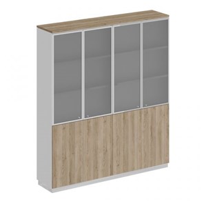 Шкаф для документов со стеклянными дверьми Speech Cube (180.2x40x203.4) СИ 315 ДС БП ДС/ХР в Ревде