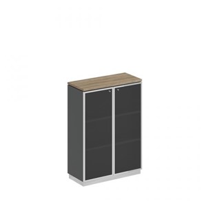 Шкаф для документов средний стекло в рамке Speech Cube (90x40x124.6) СИ 319 ДС АР ХР в Екатеринбурге