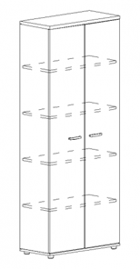 Шкаф для документов закрытый А4, (78x36.4x193) белый премиум А4 9372 БП в Первоуральске