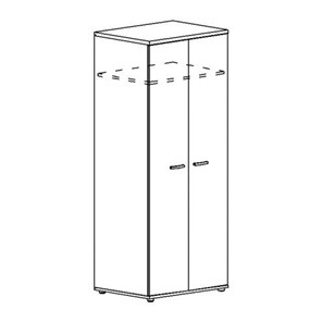 Шкаф для одежды глубокий А4, (78x59x193) белый премиум А4 9311 БП в Екатеринбурге