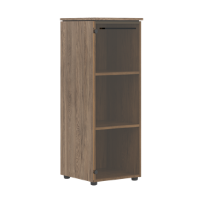 Средний шкаф колонна с глухой стеклянной дверью MORRIS TREND Антрацит/Кария Пальмира MMC 42.1 (429х423х821) в Ревде