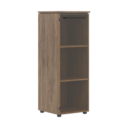 Средний шкаф колонна с глухой стеклянной дверью MORRIS TREND Антрацит/Кария Пальмира MMC 42.1 (429х423х821) в Екатеринбурге - изображение