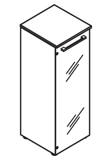 Шкаф колонна MORRIS Дуб Базель/Белый MMC 42 (429х423х1188) в Ревде - изображение 2