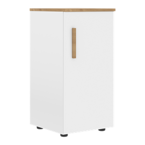 Шкаф колонна низкий с глухой правой дверью FORTA Белый-Дуб Гамильтон FLC 40.1 (R) (399х404х801) в Первоуральске