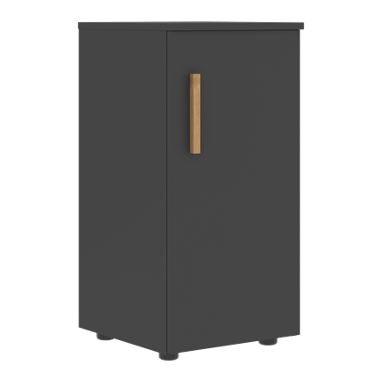 Шкаф колонна низкий с глухой правой дверью FORTA Черный Графит FLC 40.1 (R) (399х404х801) в Первоуральске - изображение