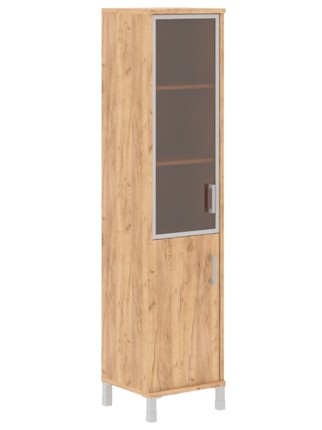 Шкаф офисный Born В 431.4 L левый колонка комбинированная 475х450х2054 мм, Дуб Бофорд в Краснотурьинске - изображение