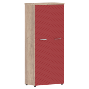 Шкаф TORR LUX TLHC 85.1 с глухими дверьми и топом 854х452х1958 Дуб Каньон/ Красный в Ревде