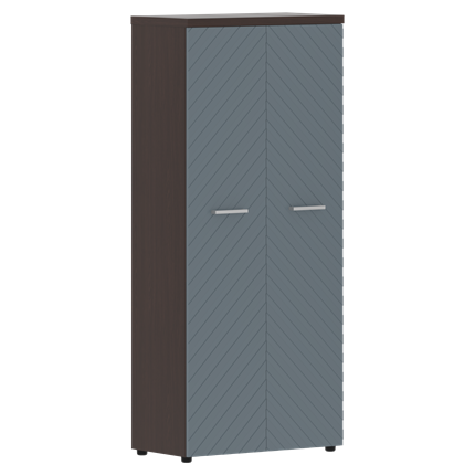Шкаф TORR LUX TLHC 85.1 с глухими дверьми и топом 854х452х1958 Венге Магия/ Серо-голубой в Екатеринбурге - изображение
