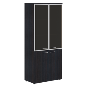 Шкаф комбинированный с дверьми в алюминиевой рамке и топом XTEN Дуб Юкон XHC 85.7  (850х410х1930) в Кушве