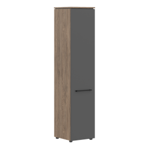 Шкаф колонка  высокий с глухой дверью MORRIS TREND Антрацит/Кария Пальмира MHC 42.1 (429х423х1956) в Каменске-Уральском