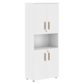 Шкаф с глухими малыми дверьми FORTA Белый FHC 80.4(Z) (798х404х1965) в Первоуральске