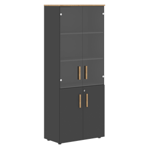 Шкаф комбинированный FORTA Графит-Дуб Гамильтон  FHC 80.2(Z) (798х404х1965) в Качканаре