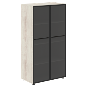 Шкаф со стеклянными дверцами  средней высоты LOFTIS Сосна Эдмонт LMC 80.2 (800х430х1517) в Кушве
