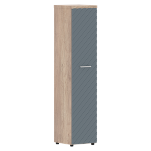 Шкаф TORR LUX TLHC 42.1 колонка с глухой дверью и топом 435х452х1958 Дуб Каньон/ Серо-голубой в Каменске-Уральском