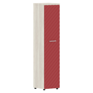 Шкаф-стеллаж TORR LUX TLHC 42.1 колонка с глухой дверью и топом 435х452х1958 Сосна Эдмонт/ Красный в Каменске-Уральском