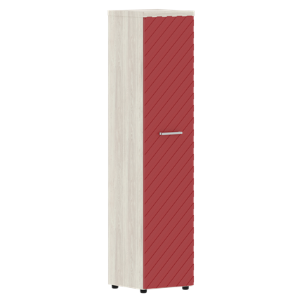 Шкаф-стеллаж TORR LUX TLHC 42.1 колонка с глухой дверью и топом 435х452х1958 Сосна Эдмонт/ Красный в Екатеринбурге - изображение