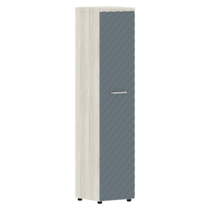 Шкаф TORR LUX TLHC 42.1 колонка с глухой дверью и топом 435х452х1958 Сосна Эдмонт/ Серо-голубой в Екатеринбурге - изображение