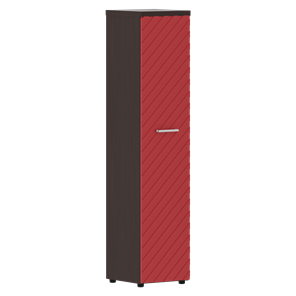 Шкаф-стеллаж TORR LUX TLHC 42.1 колонка с глухой дверью и топом 435х452х1958 Венге/ Красный в Екатеринбурге