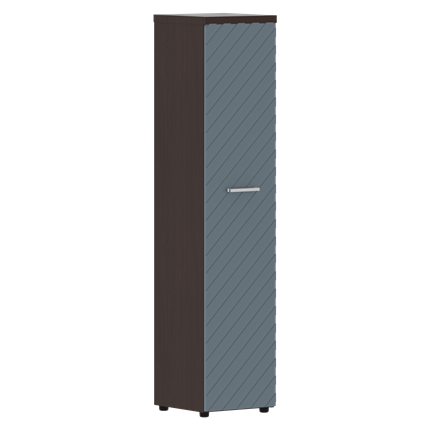 Шкаф TORR LUX TLHC 42.1 колонка с глухой дверью и топом 435х452х1958 Венге/ Серо-голубой в Екатеринбурге - изображение