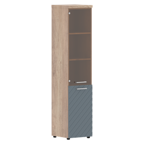 Шкаф TORR LUX TLHC 42.2 L колонка комбинированная с топом 435х452х1958 Дуб Каньон/ Серо-голубой в Краснотурьинске
