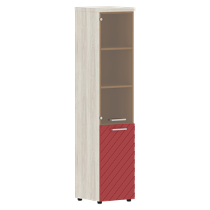 Шкаф TORR LUX TLHC 42.2 L колонка комбинированная с топом 435х452х1958 Сосна Эдмонт/ Красный в Кушве