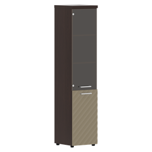 Шкаф TORR LUX TLHC 42.2 L колонка комбинированная с топом 435х452х1958 Венге/ Капучино в Краснотурьинске