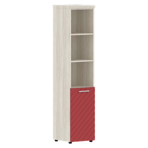 Шкаф TORR LUX TLHC 42.5 L колонка с глухой малой дверью и топом 435х452х1958 Сосна Эдмонт/ Красный в Ревде