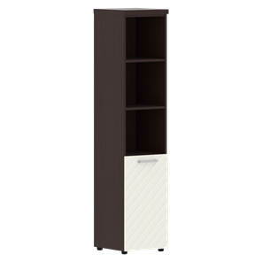 Шкаф-стеллаж TORR LUX TLHC 42.5 L колонка с глухой малой дверью и топом 435х452х1958 Венге/ Латте в Кушве