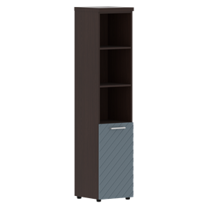 Шкаф TORR LUX TLHC 42.5 R колонка с глухой малой дверью и топом 435х452х1958 Венге/ Серо-голубой в Кушве