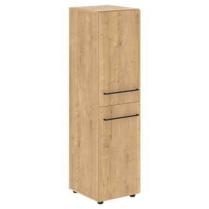 Шкаф узкий средний с глухими дверьми LOFTIS Дуб Бофорд LMC LMC 40.4 (400х430х1517) в Екатеринбурге - изображение