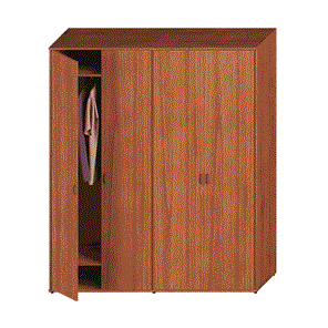 Шкаф комбинированный высокий Престиж, одежда/закрытый, темный орех, 175x46x203, Исп.59 в Екатеринбурге