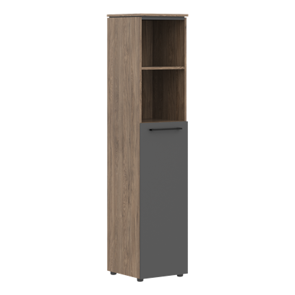 Шкаф высокий колонна со средней дверью MORRIS TREND Антрацит/Кария Пальмира MHC 42.6 (429х423х1956) в Ревде - изображение