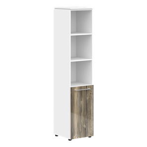 Шкаф высокий MORRIS  Дуб Базель/ Белый MHC 42.5  (429х423х1956) в Первоуральске