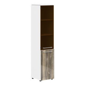 Шкаф высокий MORRIS  Дуб Базель/ Белый MHC  42.2 (429х423х1956) в Первоуральске