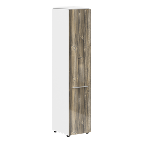 Шкаф колонка с глухой дверью MORRIS  Дуб Базель/Белый MHC 42.1 (429х423х1956) в Первоуральске