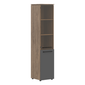 Шкаф колонка комбинированная MORRIS TREND Антрацит/Кария Пальмира MHC  42.2 (429х423х1956) в Асбесте