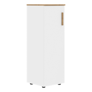 Средний шкаф колонна с левой дверью FORTA Белый-Дуб Гамильтон  FMC 40.1 (L) (399х404х801) в Кушве