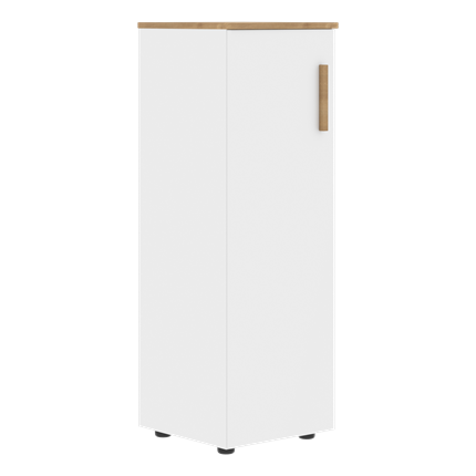 Средний шкаф колонна с левой дверью  FORTA Белый-Дуб Гамильтон  FMC 40.1 (L) (399х404х801) в Первоуральске - изображение