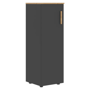 Средний шкаф колонна с глухой дверью левой FORTA Графит-Дуб Гамильтон   FMC 40.1 (L) (399х404х801) в Первоуральске