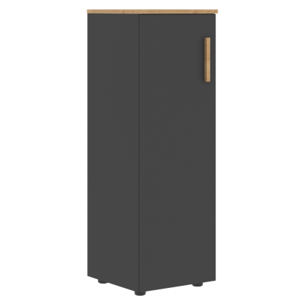 Средний шкаф колонна с глухой дверью левой FORTA Графит-Дуб Гамильтон   FMC 40.1 (L) (399х404х801) в Екатеринбурге - изображение