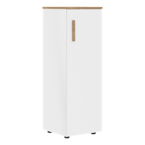 Шкаф колонна средний с правой дверью FORTA Белый-Дуб Гамильтон  FMC 40.1 (R) (399х404х801) в Кушве