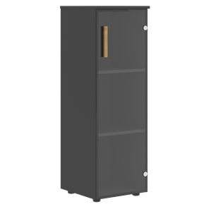 Средний шкаф колонна со стеклянной дверью правой FORTA Черный ГрафитFMC 40.2 (R) (399х404х801) в Каменске-Уральском