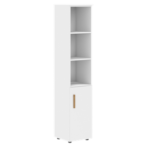 Высокий шкаф колонна с глухой малой дверью правой FORTA Белый FHC 40.5 (R) (399х404х1965) в Первоуральске